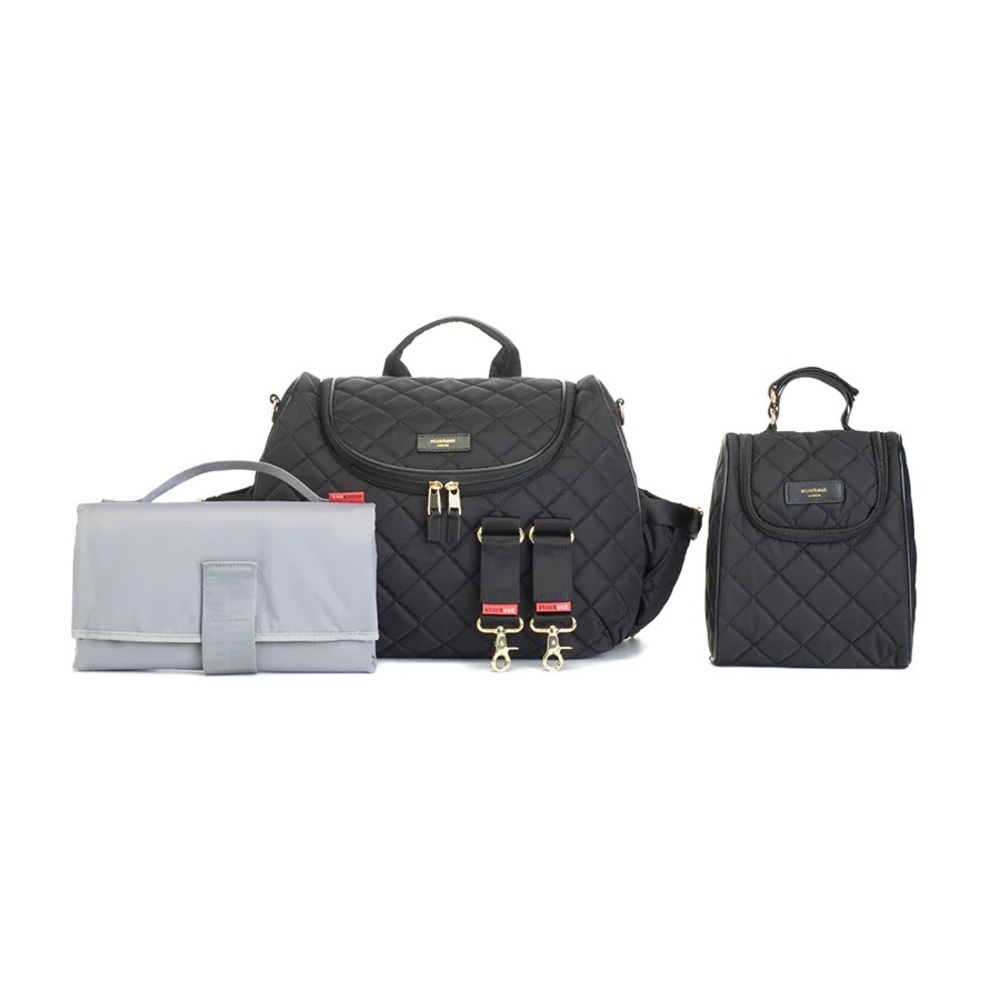 Storksak Poppy Quilted Nylon
Convertible Diaper Bag